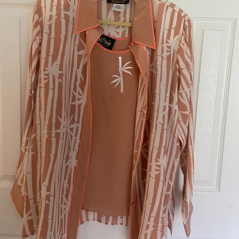 Vintage Bob Mackie Wearable Art Two-Piece Top set.